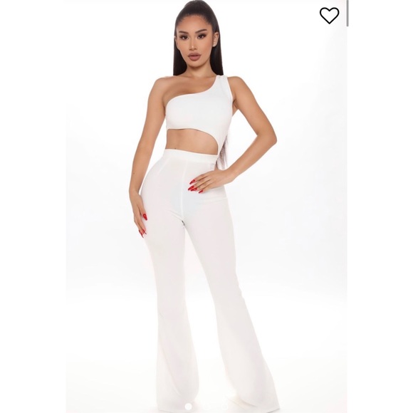 Pants - White one piece jumpsuit